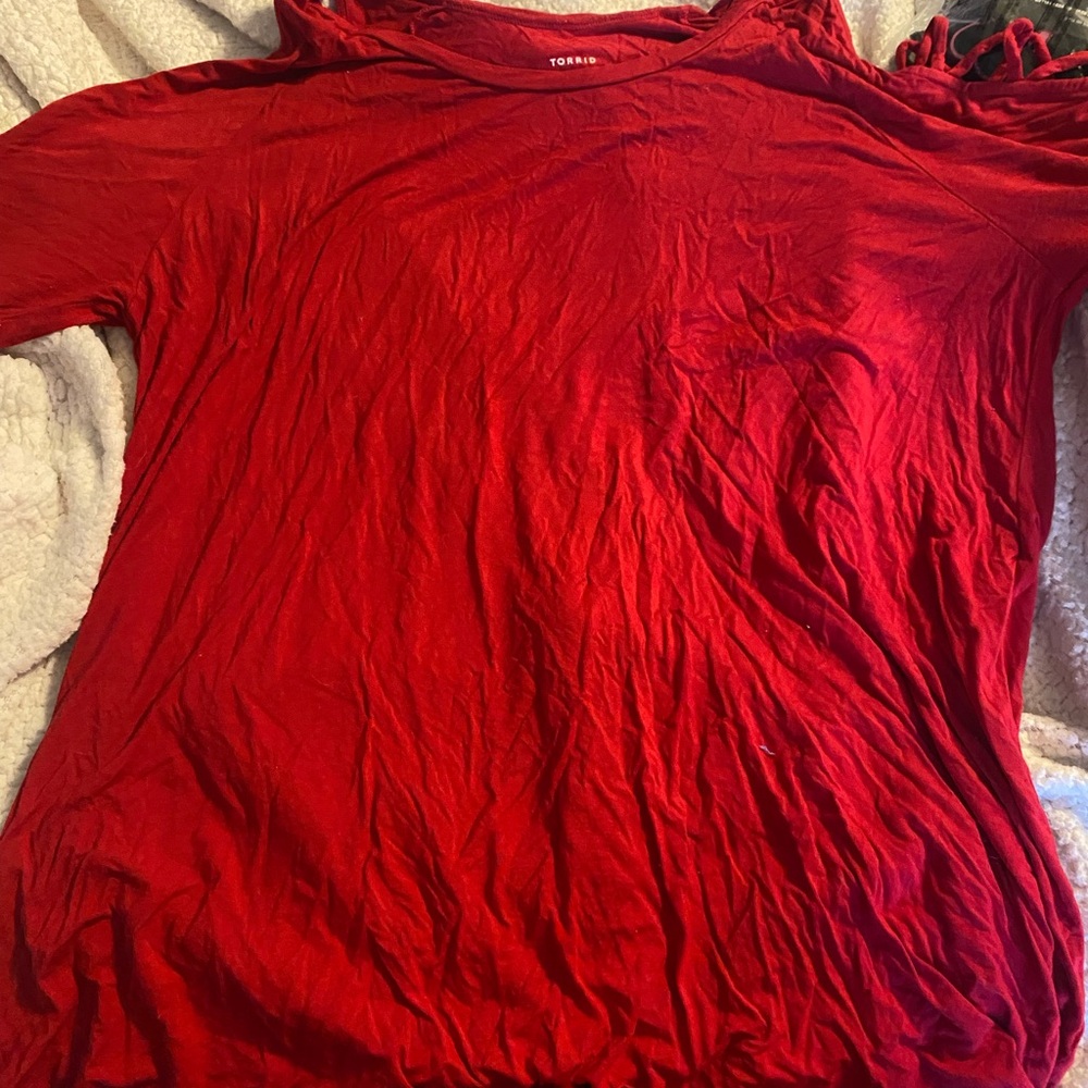 Torrid Scarlet Red Blouse